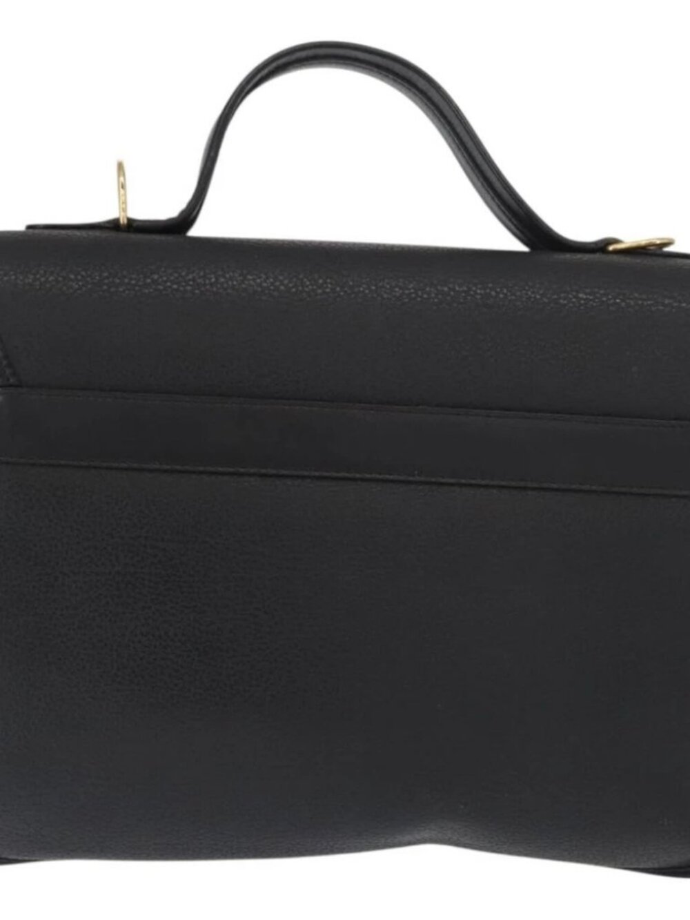 GUCCI Hand Bag Leather Gold Black Auth - Picture 3 of 16